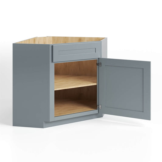 DIAGNOL SINK BASE CABINET - 1 DOOR, 1 DECOR DRWAER