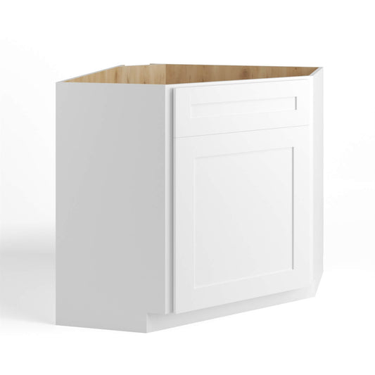 DIAGNOL SINK BASE CABINET - 1 DOOR, 1 DECOR DRWAER