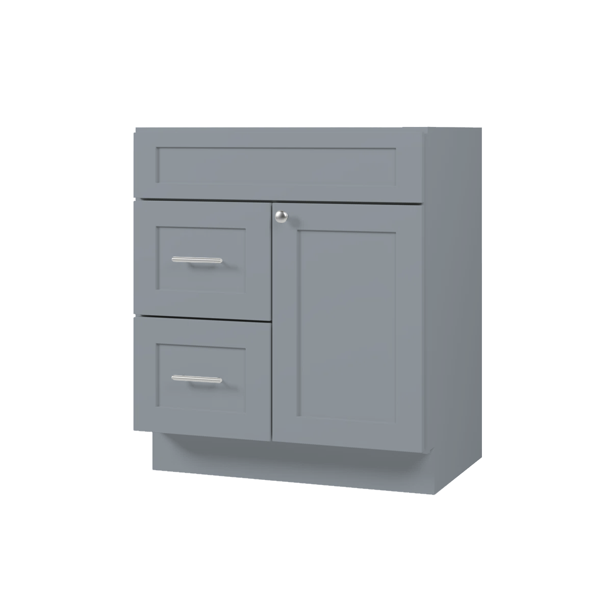 VANITY SINK BASE CABINET - 1 DUMMY DRAWER,2 DRAWERS, 1 DOOR