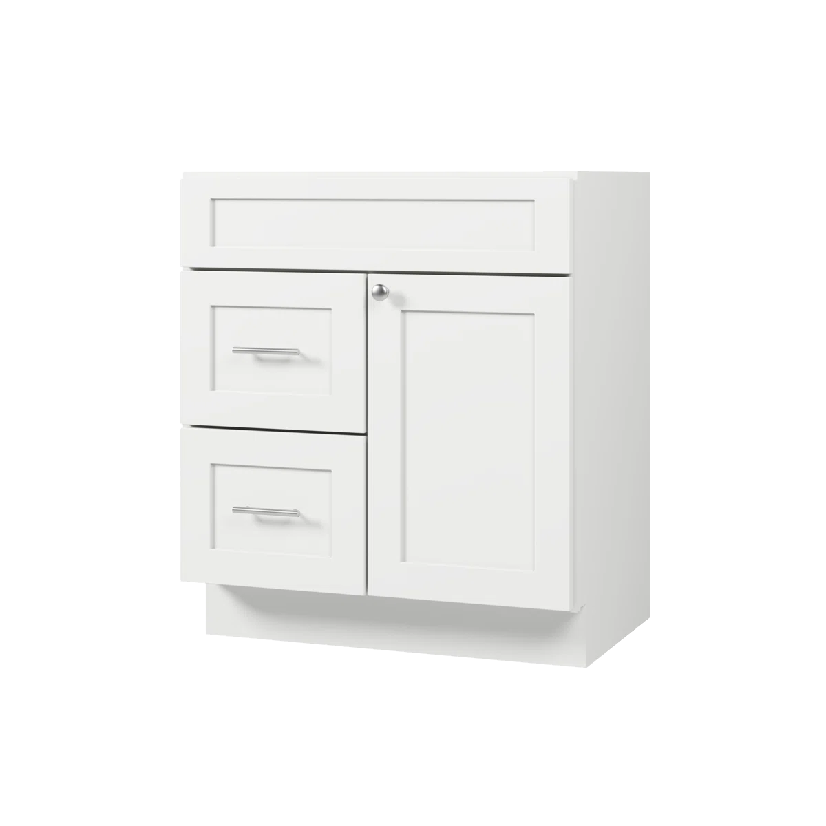 VANITY SINK BASE CABINET - 1 DUMMY DRAWER,2 DRAWERS, 1 DOOR