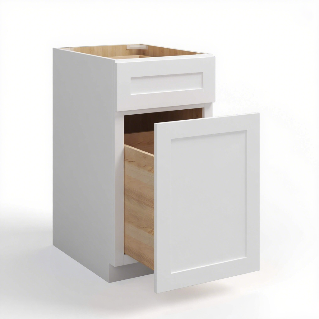 WASTE BASKET CABINET-1 DRAWER, 1 PULL-OUT DOOR