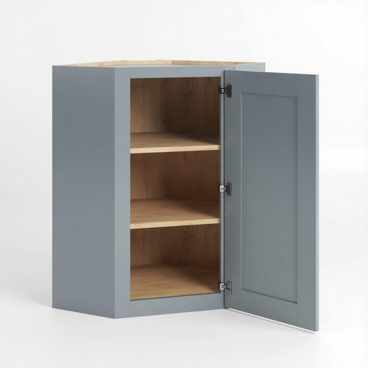 WALL DIAGONAL CORNER - 1 DOOR, 2 ADJUSTABLE SHELVES