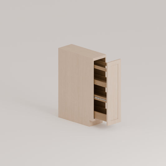 BASE SPICE RACK CABINET-1 FULL HEIGHT DOOR(PULL-OUT), 3 FIXED SHELF