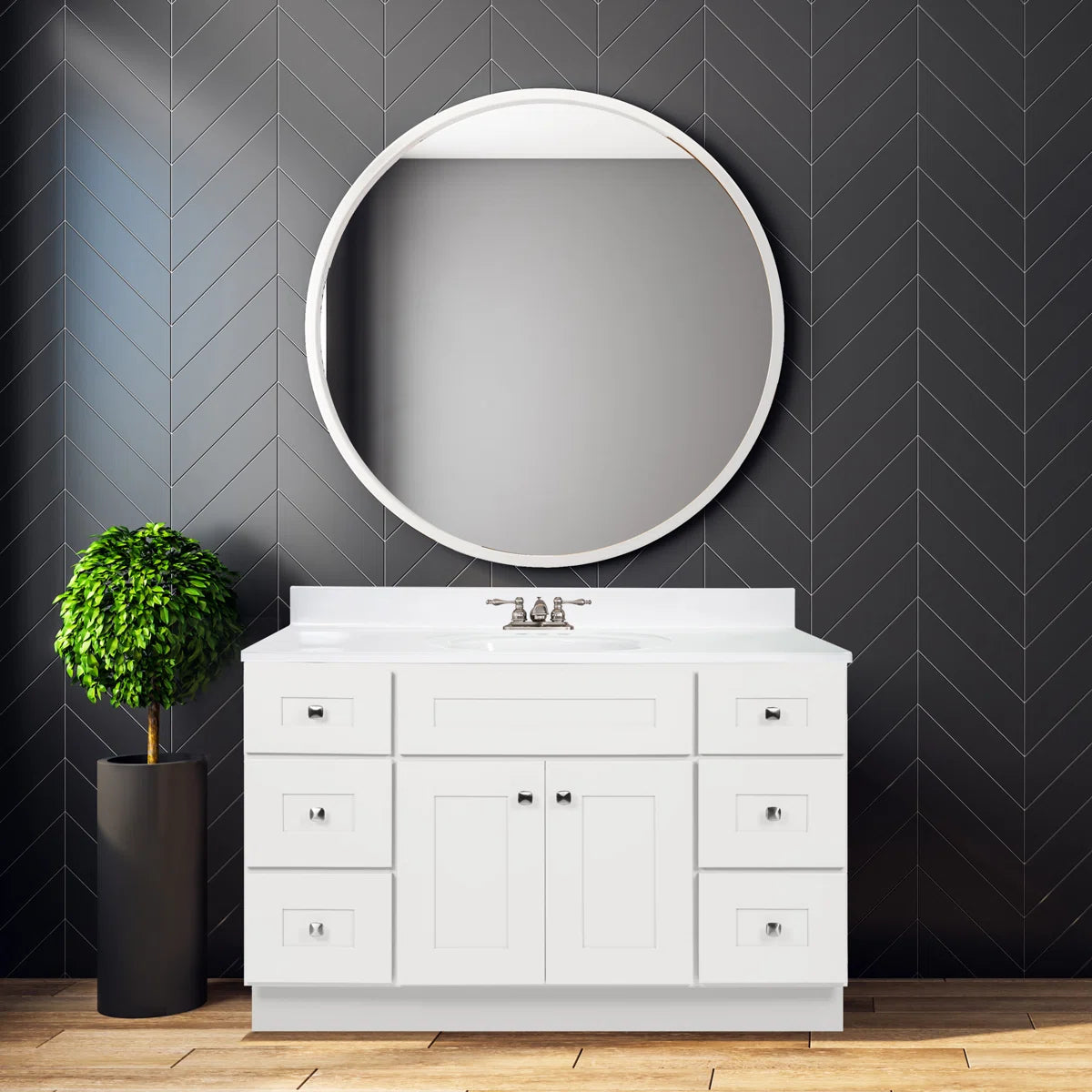 VANITY SINK BASE CABINET - 6 DRAWERS,2 DOORS, 1 DUMMY DRAWER