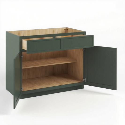BASE CABINET-2 DRAWER, 2 DOOR, 1 ADJUSTABLE SHELF