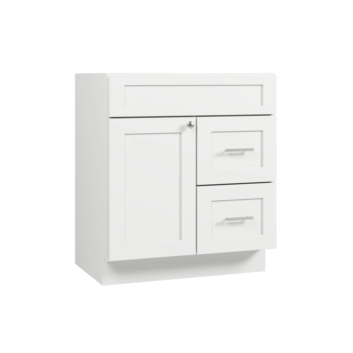 VANITY SINK BASE CABINET - 1 DUMMY DRAWER,2 DRAWERS, 1 DOOR