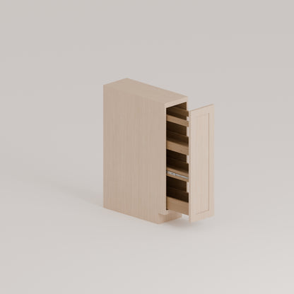 BASE SPICE RACK CABINET-1 FULL HEIGHT DOOR(PULL-OUT), 3 FIXED SHELF