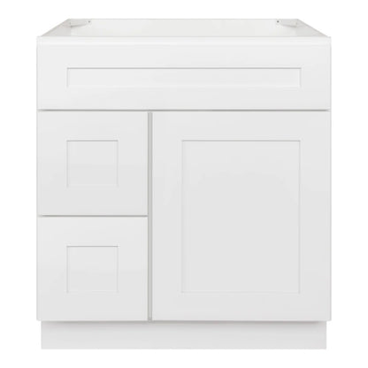VANITY SINK BASE CABINET - 1 DUMMY DRAWER,2 DRAWERS, 1 DOOR