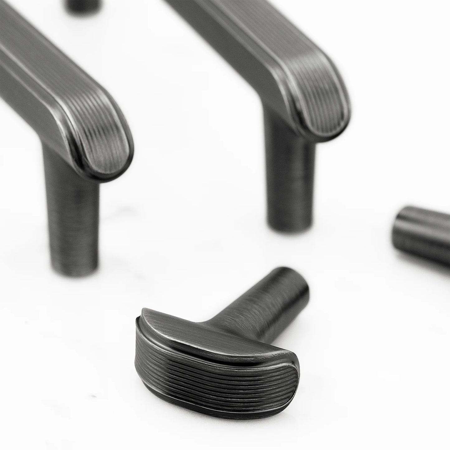 Embossed T-Bar Knurled Cabinet Knobs