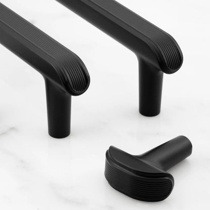 Embossed T-Bar Knurled Cabinet Knobs