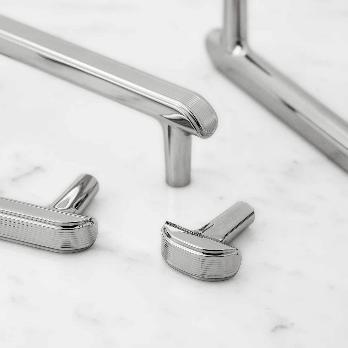 Embossed T-Bar Knurled Cabinet Knobs