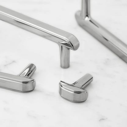 Embossed T-Bar Knurled Cabinet Knobs