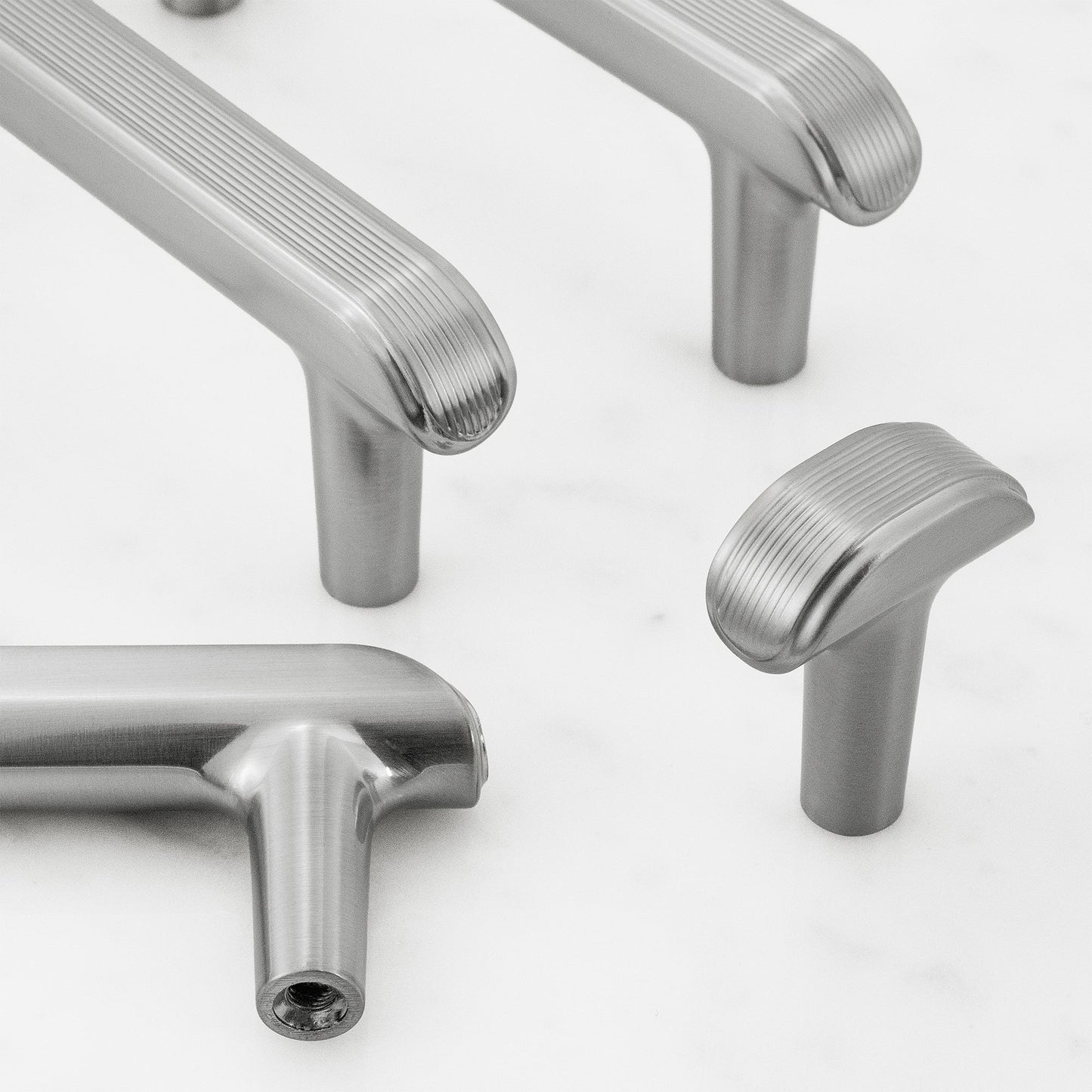 Embossed T-Bar Knurled Cabinet Knobs