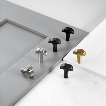 Embossed T-Bar Knurled Cabinet Knobs