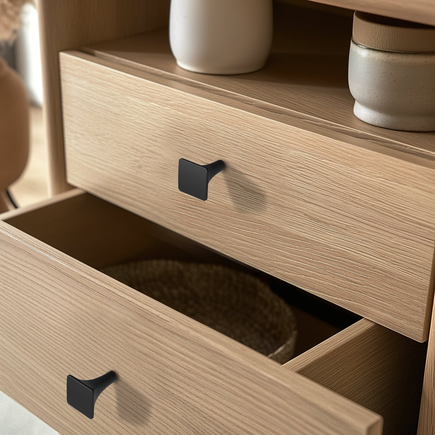 Modern Flat Square Cabinet Knobs