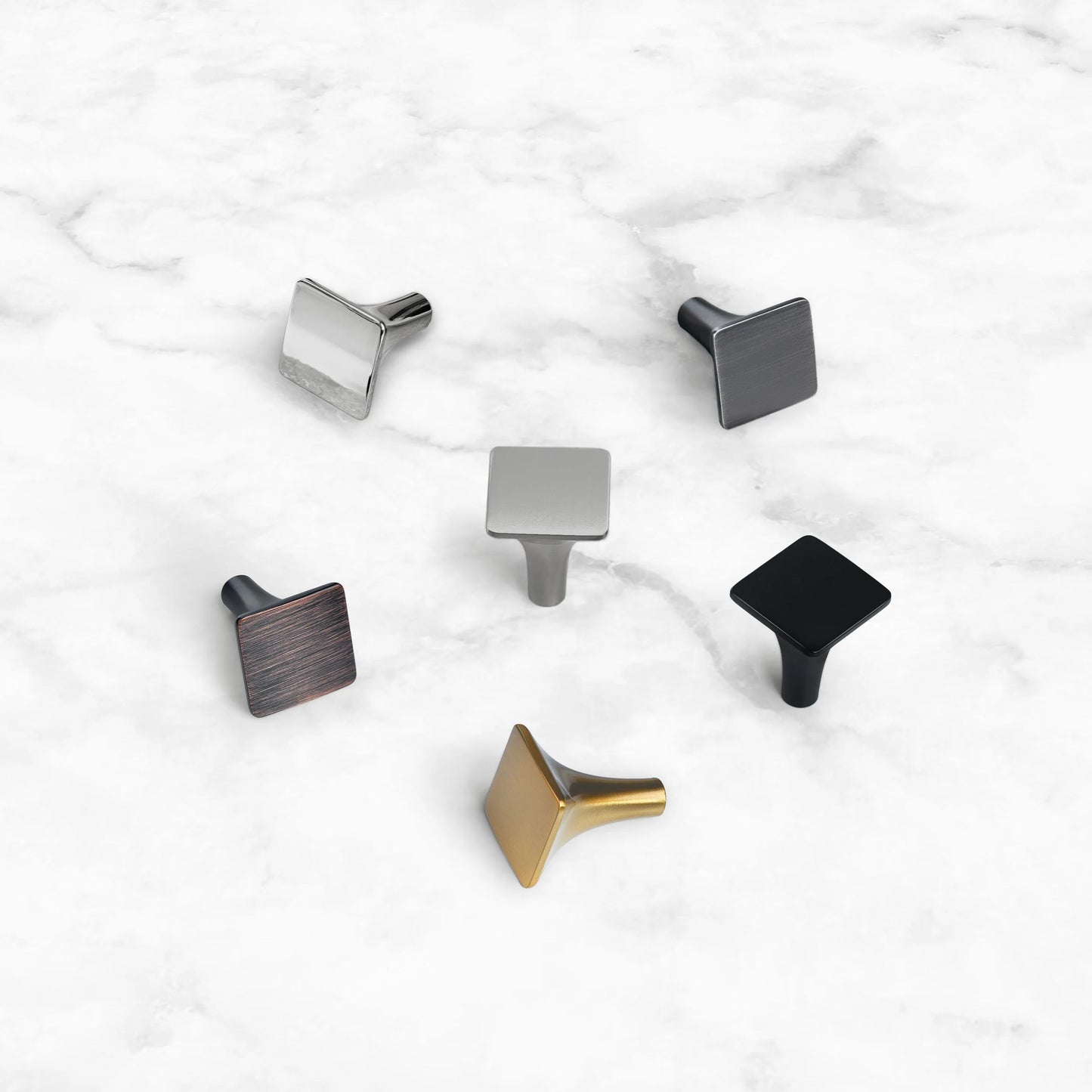 Modern Flat Square Cabinet Knobs