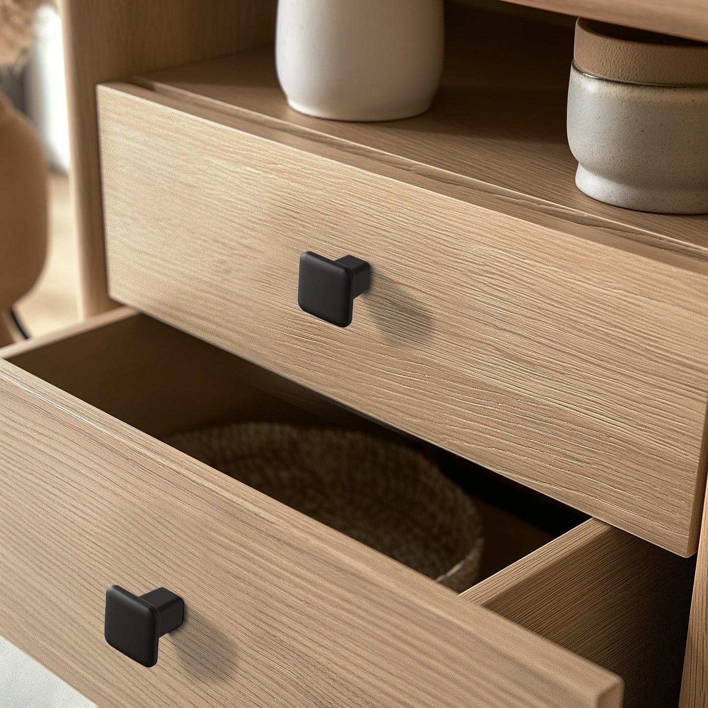 Modern Curved Edge Square Drawer Knobs