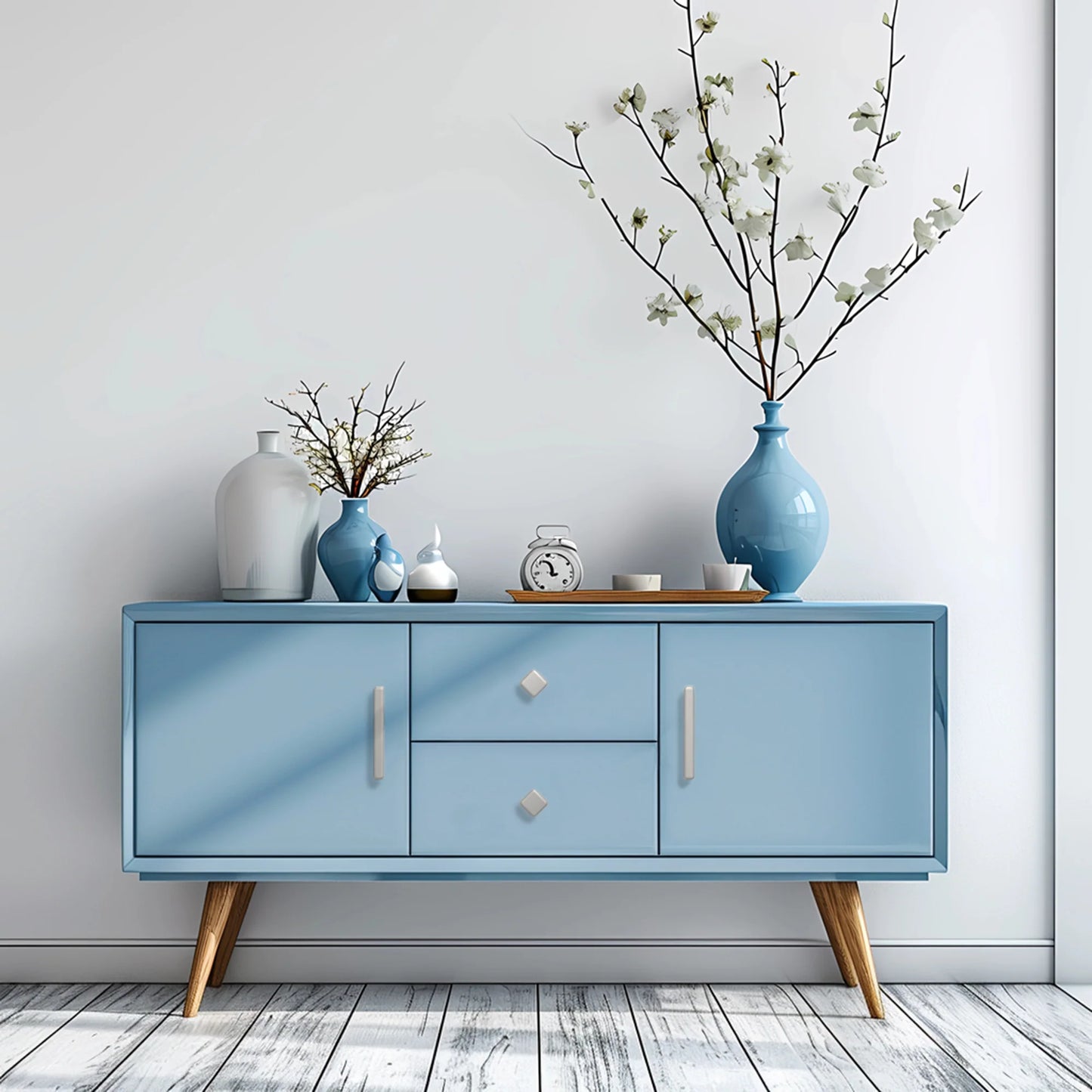 Modern Curved Edge Flat Bar Pull