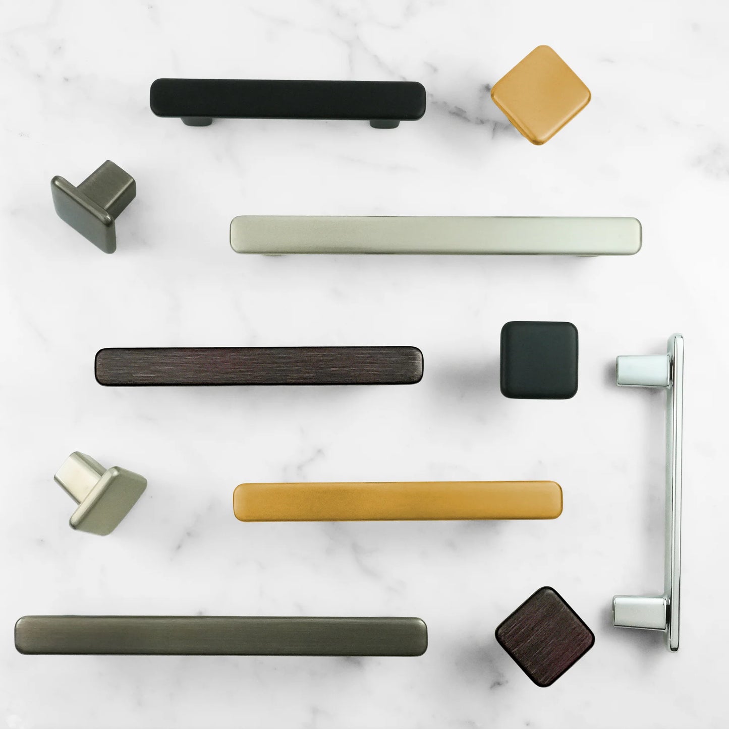 Modern Curved Edge Flat Bar Pull