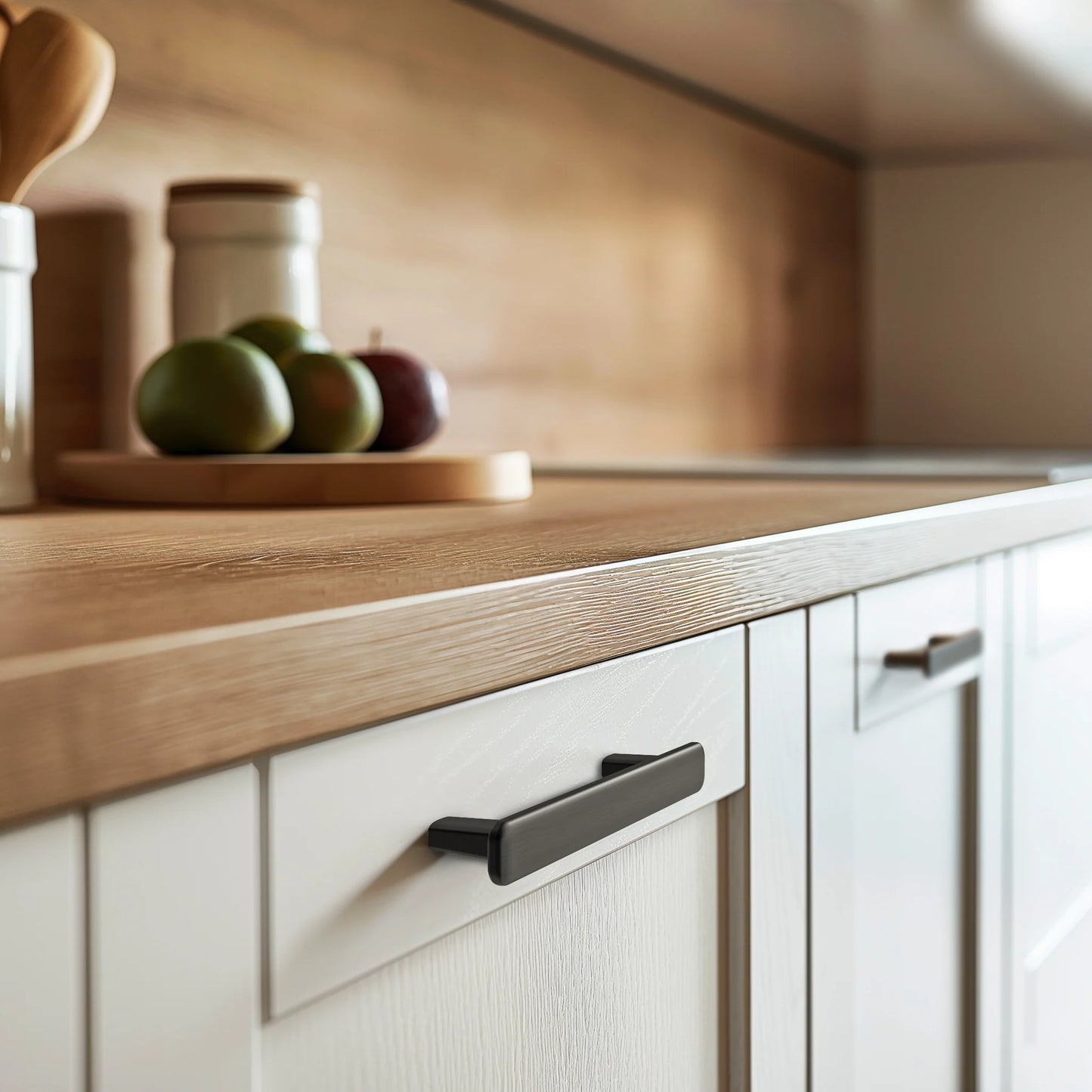 Modern Curved Edge Flat Bar Pull