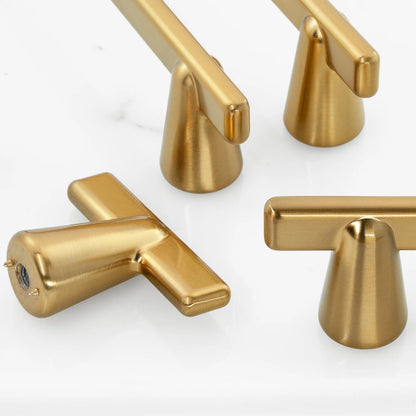 Cone Shape Modern T-Bar Cabinet Knobs