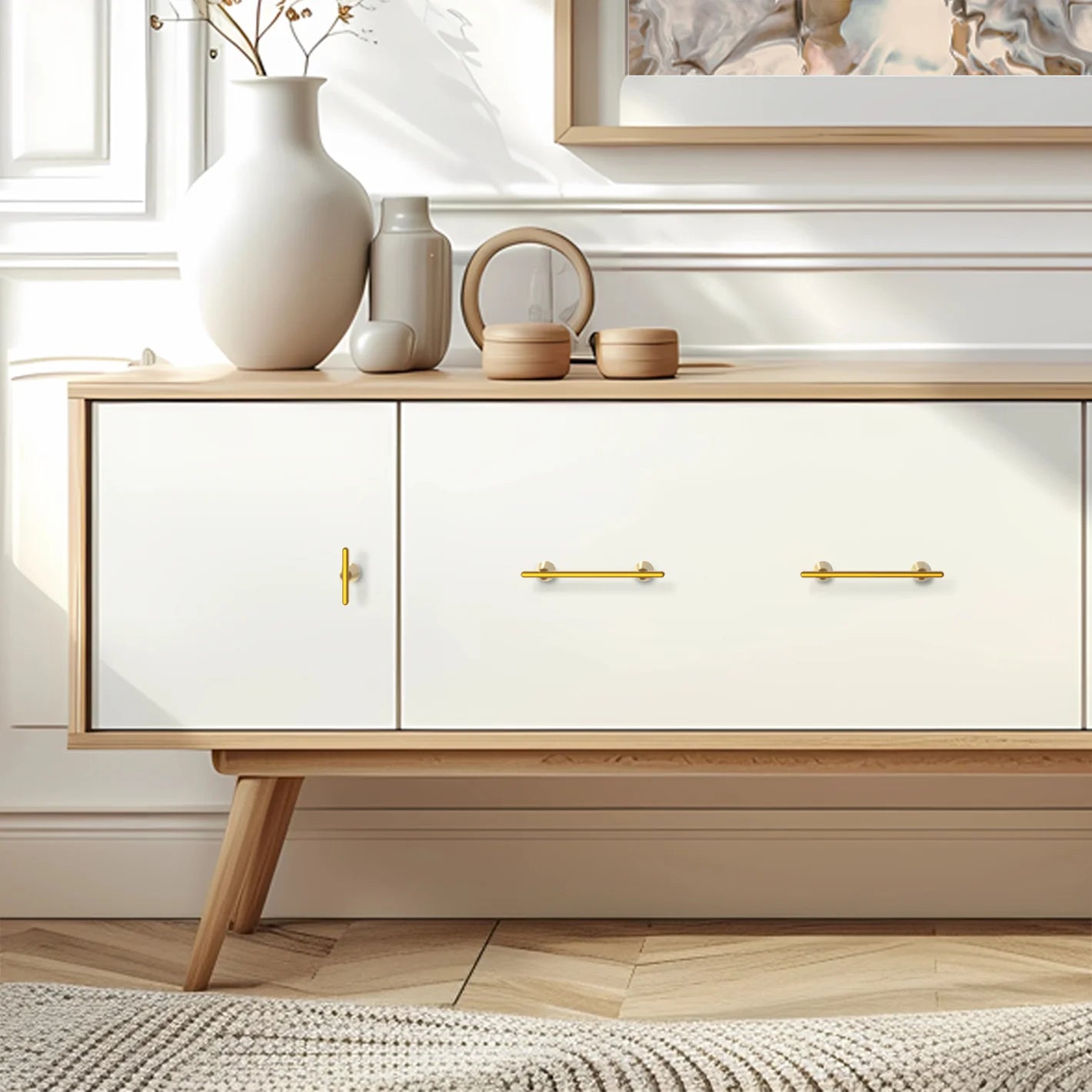 Cone Shape Modern T-Bar Cabinet Knobs